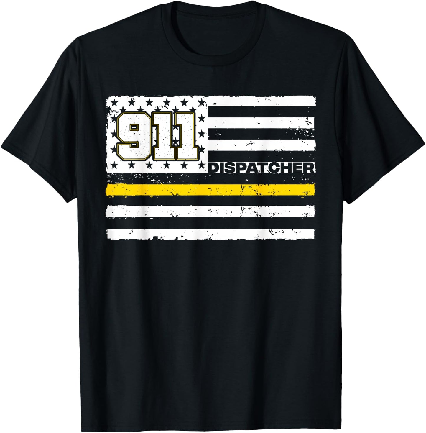 Funny 911 Dispatcher Art Men Women Dispatcher Appreciation T-Shirt - T-Shirt | Black