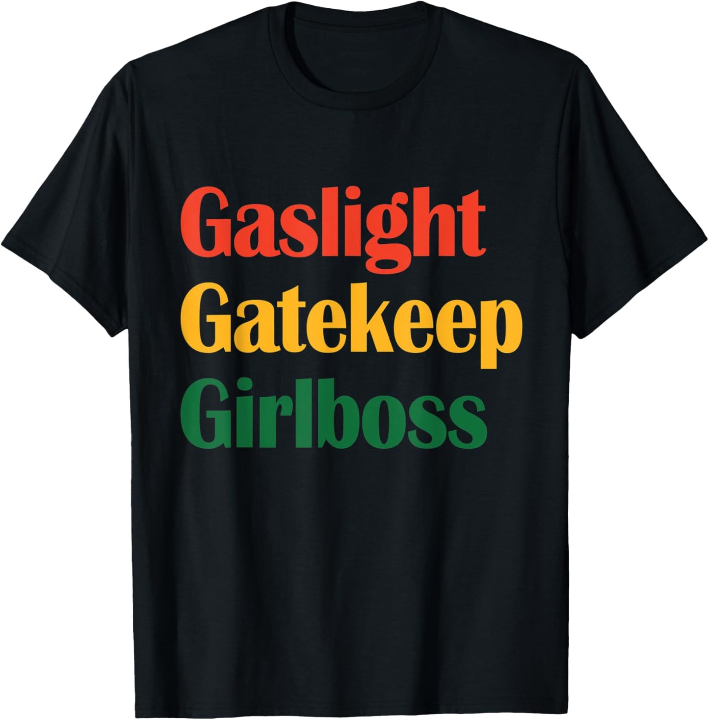 Gaslight Gatekeep Girlboss Apparel Apparel Merry Christmas T-Shirt - T-Shirt | Black