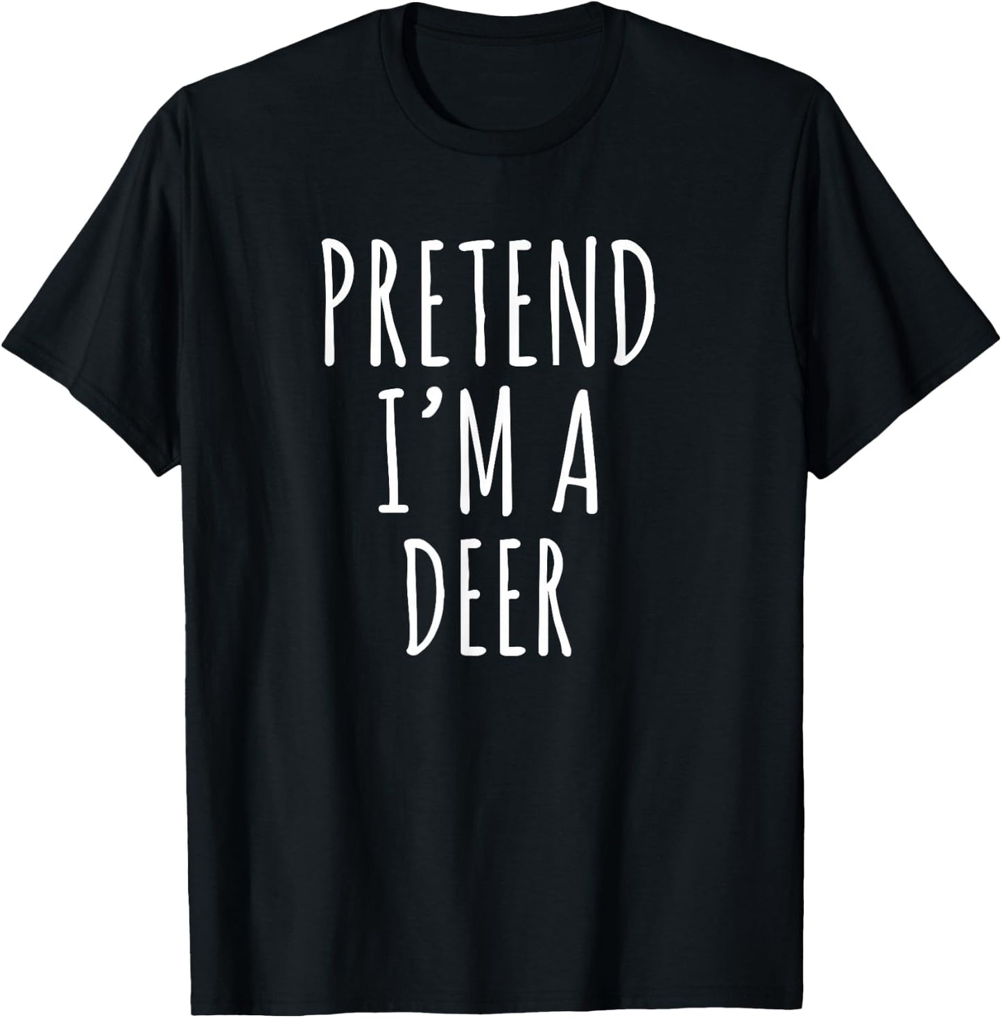 Lazy Halloween Costume Pretend I'm A Deer Simple T-Shirt - T-Shirt | Black
