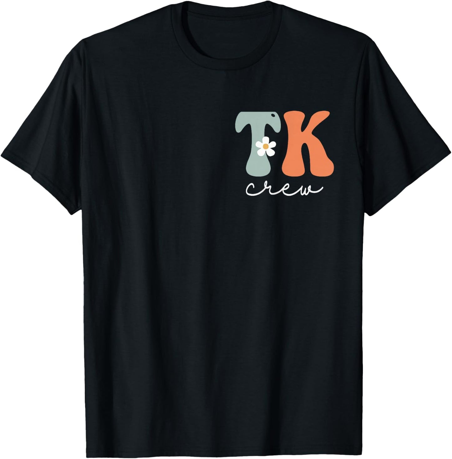 TK Crew Retro Groovy Vintage Women Happy First Day Of School T-Shirt - T-Shirt | Black
