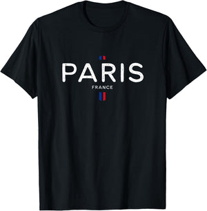 Paris France Retro Vintage T-Shirt - T-Shirt | Black