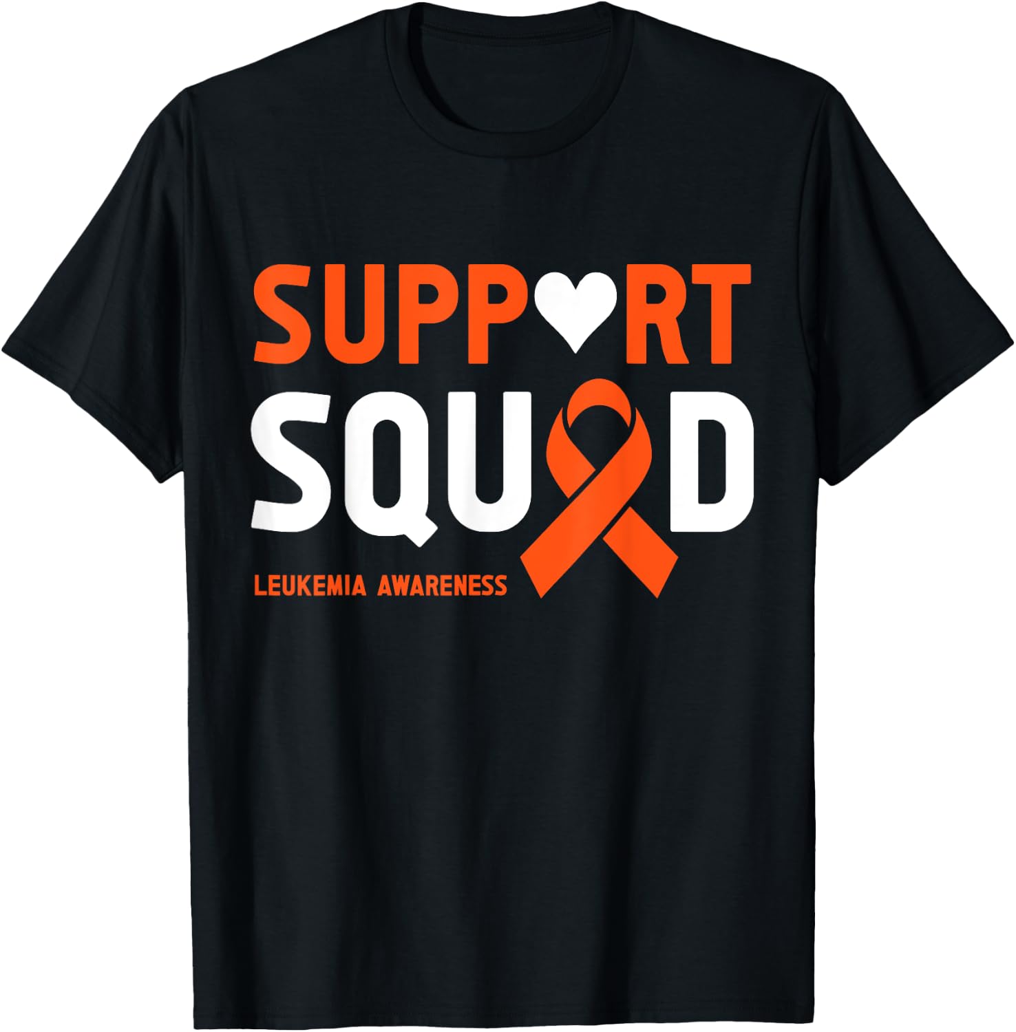 Support Squad Leukemia Awareness T-Shirt - T-Shirt | Black