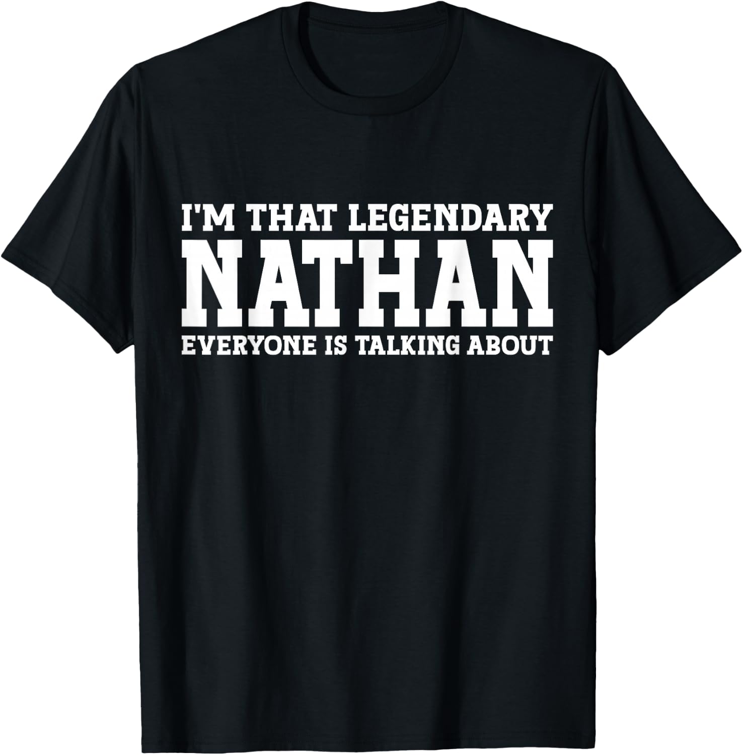 Nathan Personal Name Funny Nathan T-Shirt - T-Shirt | Black