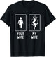 Aerial Hoop Wife Funny Aerial Yoga Gifts For Husband T-Shirt - T-Shirt | Black