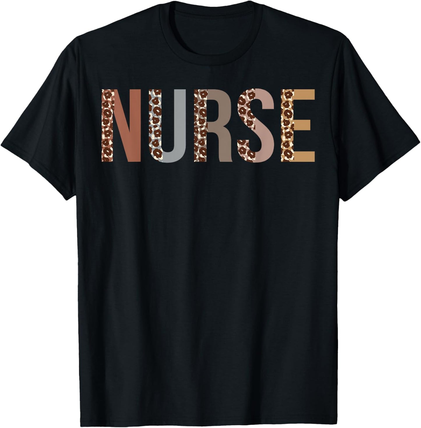 Leopard Nurse Day Appreciation Nurse Week For Work T-Shirt - T-Shirt | Black