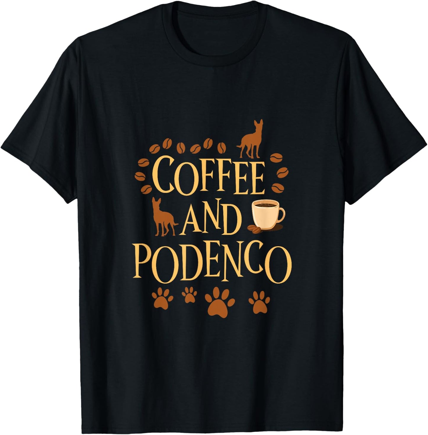 Coffee and Podenco Women Kids T-Shirt - T-Shirt | Black