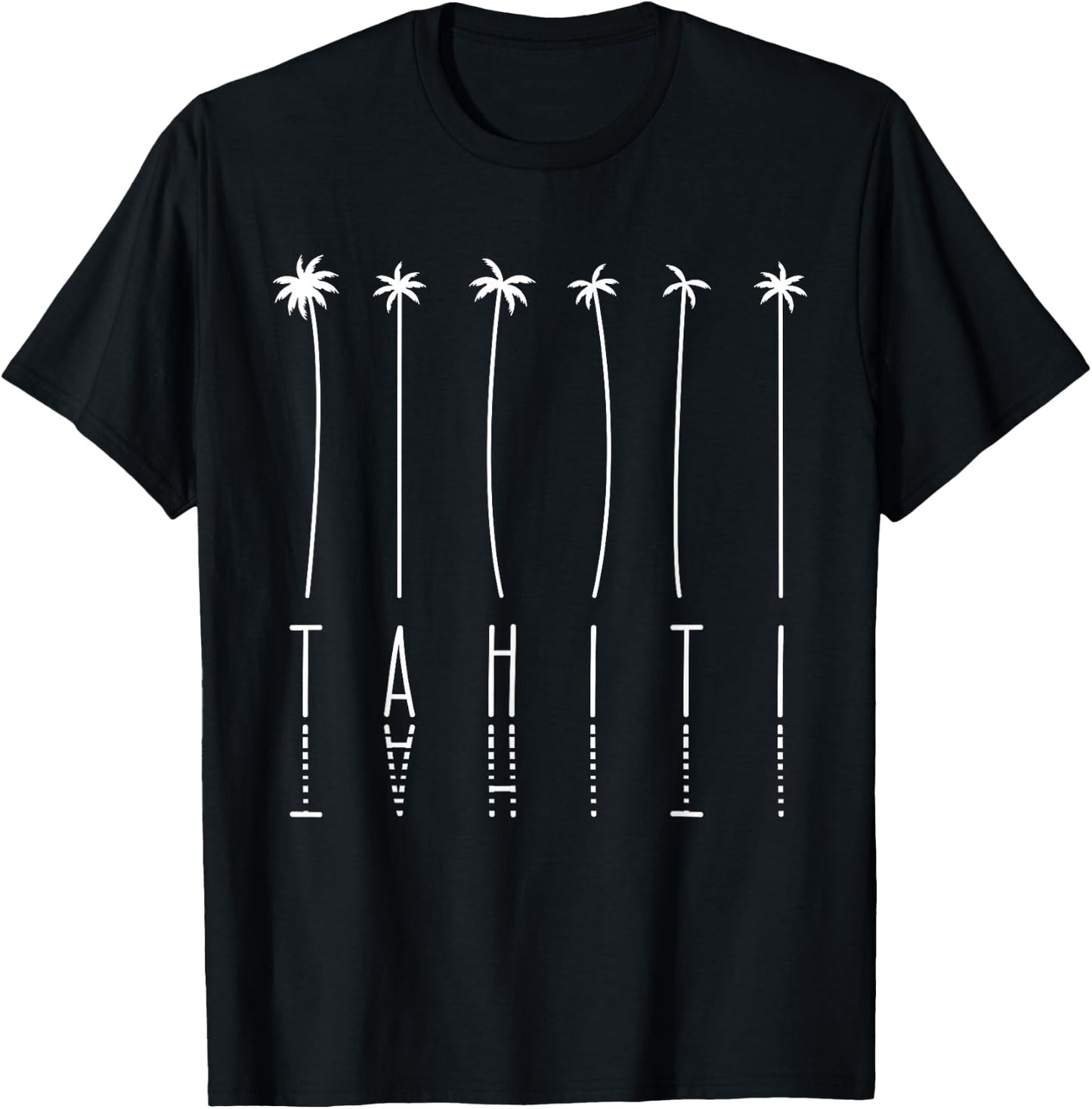 Palm Tree Vacation - Island Tahiti T-Shirt - T-Shirt | Black