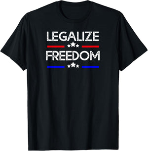 Legalize Freedom Patriotic USA American Flag America T-Shirt - T-Shirt | Black