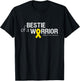 Bestie Of A Warrior Childhood Cancer Awareness Ribbon T-Shirt - T-Shirt | Black