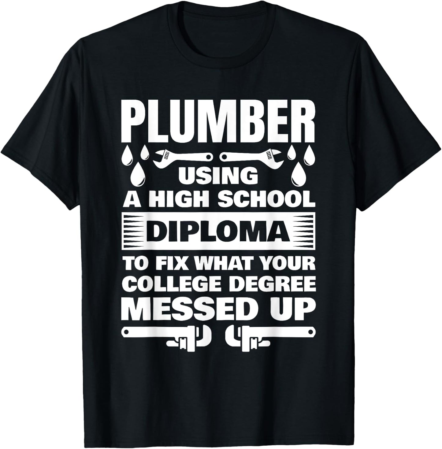 Funny Plumber Art Women Pipefitter Pipe Plumber T-Shirt - T-Shirt | Black