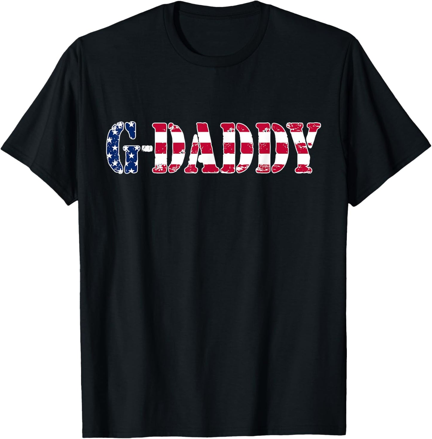 Vintage G-Daddy American Flag Patriotic 4th of July T-Shirt - T-Shirt | Black