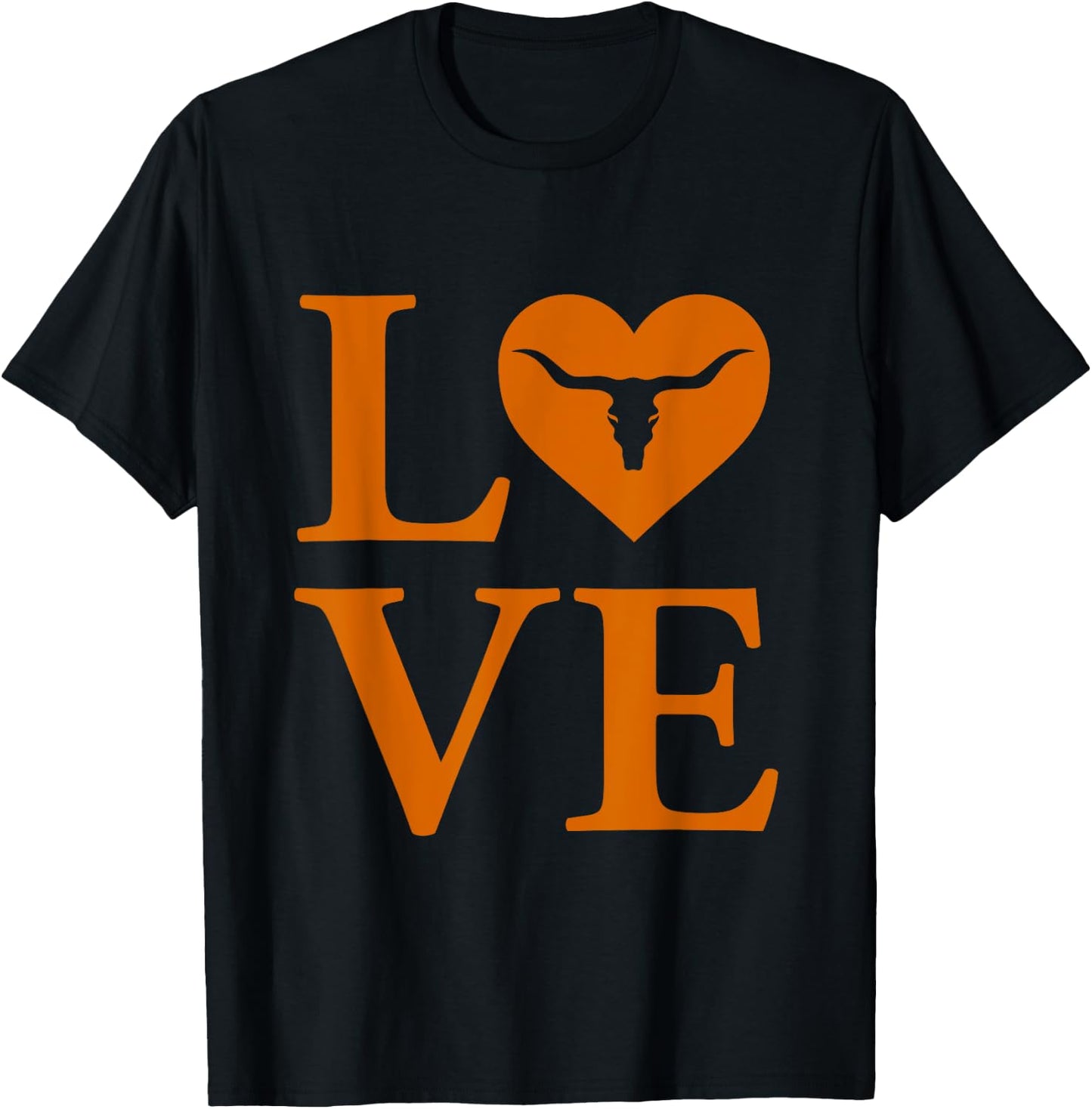 Love My Longhorn USA Love T-Shirt - T-Shirt | Black