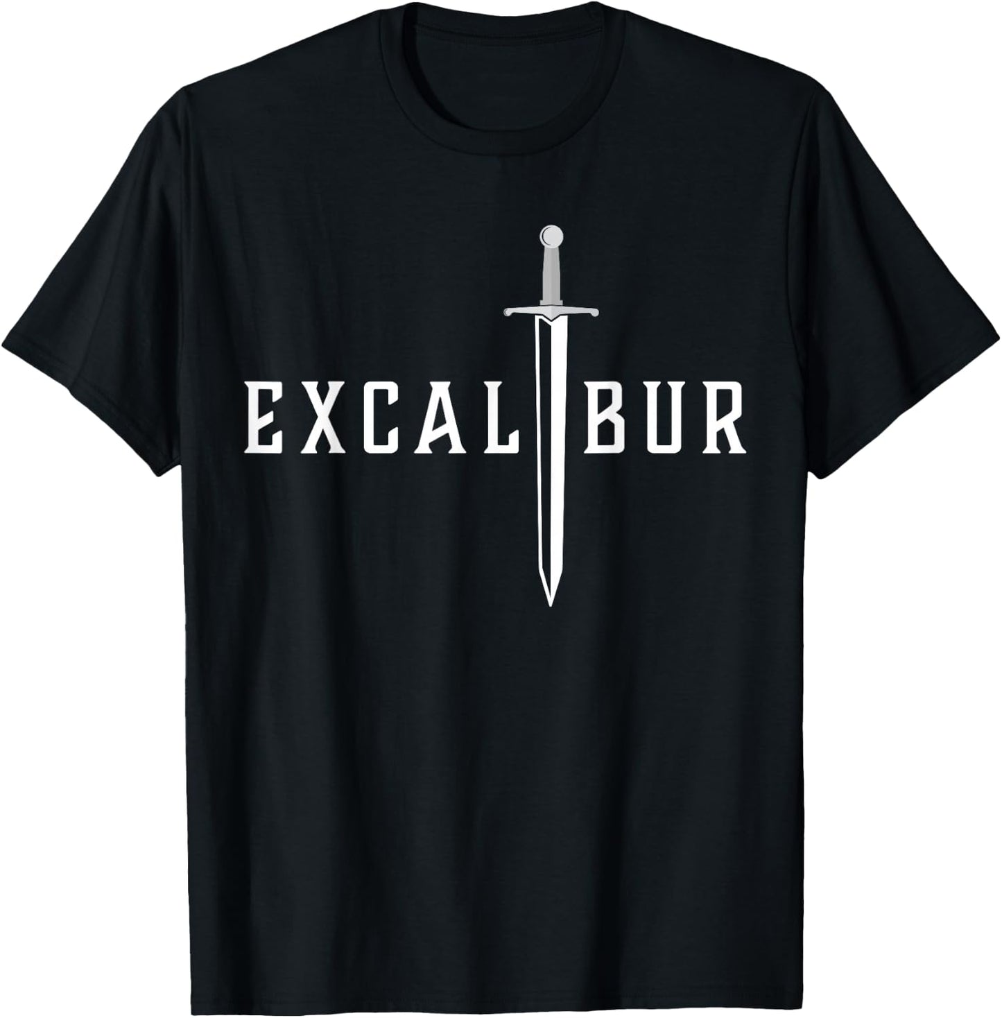 Excalibur The Legendary Sword in the Stone of King Arthur T-Shirt - T-Shirt | Black