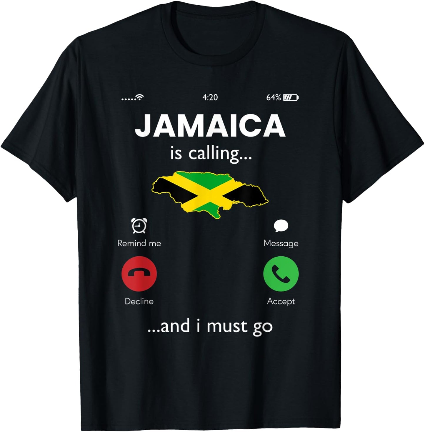 Jamaica calling i must go, jamaica T-Shirt - T-Shirt | Black