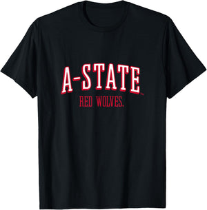 Arkansas State Wolves | Official NCAA University | RYLAKS07 T-Shirt - T-Shirt | Black