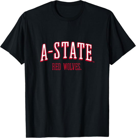 Arkansas State Wolves | Official NCAA University | RYLAKS07 T-Shirt - T-Shirt | Black