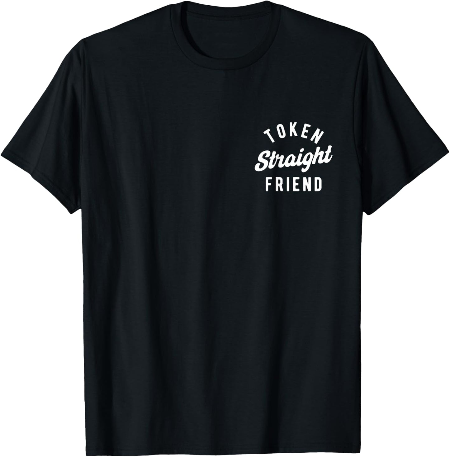 Token Straight Friend T-Shirt - T-Shirt | Black