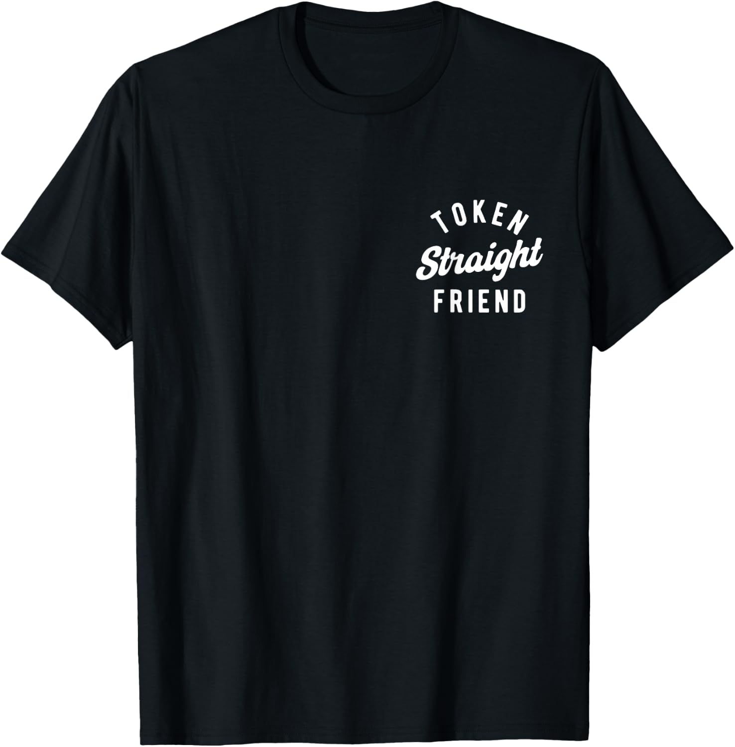 Token Straight Friend T-Shirt - T-Shirt | Black