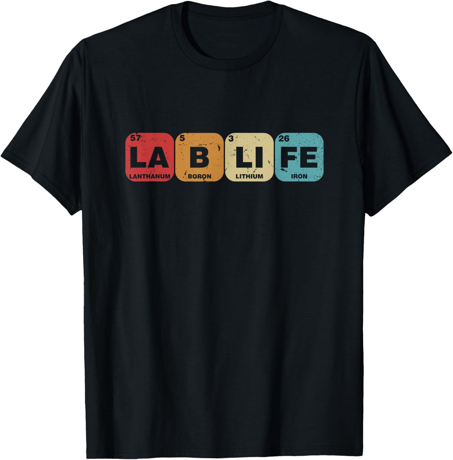 Lab-Life Laboratory Research Lab Rat Periodic Element Table T-Shirt - T-Shirt | Black