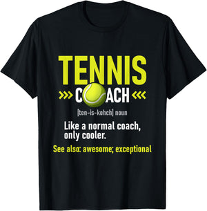 Tennis Coach - Tournament Player Sports Lover T-Shirt - T-Shirt | Black
