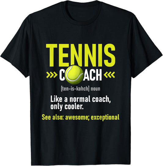 Tennis Coach - Tournament Player Sports Lover T-Shirt - T-Shirt | Black