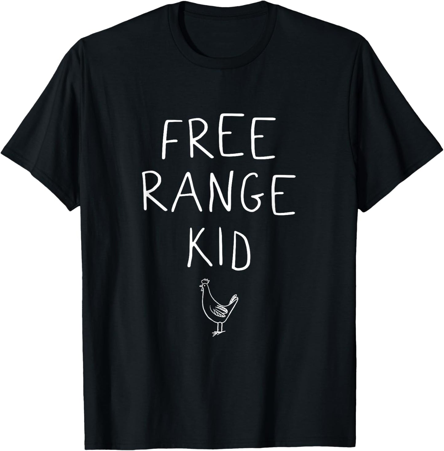 Free Range Kid Chicken Farm Child T-Shirt - T-Shirt | Black