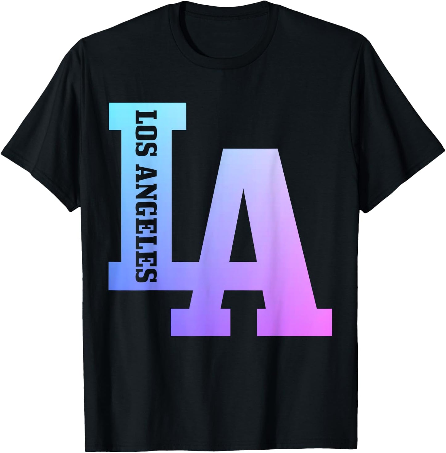 Los Angeles California LA Vintage Pride T-Shirt - T-Shirt | Black