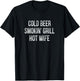Cold Beer - Smokin' Grill - Hot Wife - Retro Style T-Shirt - T-Shirt | Black