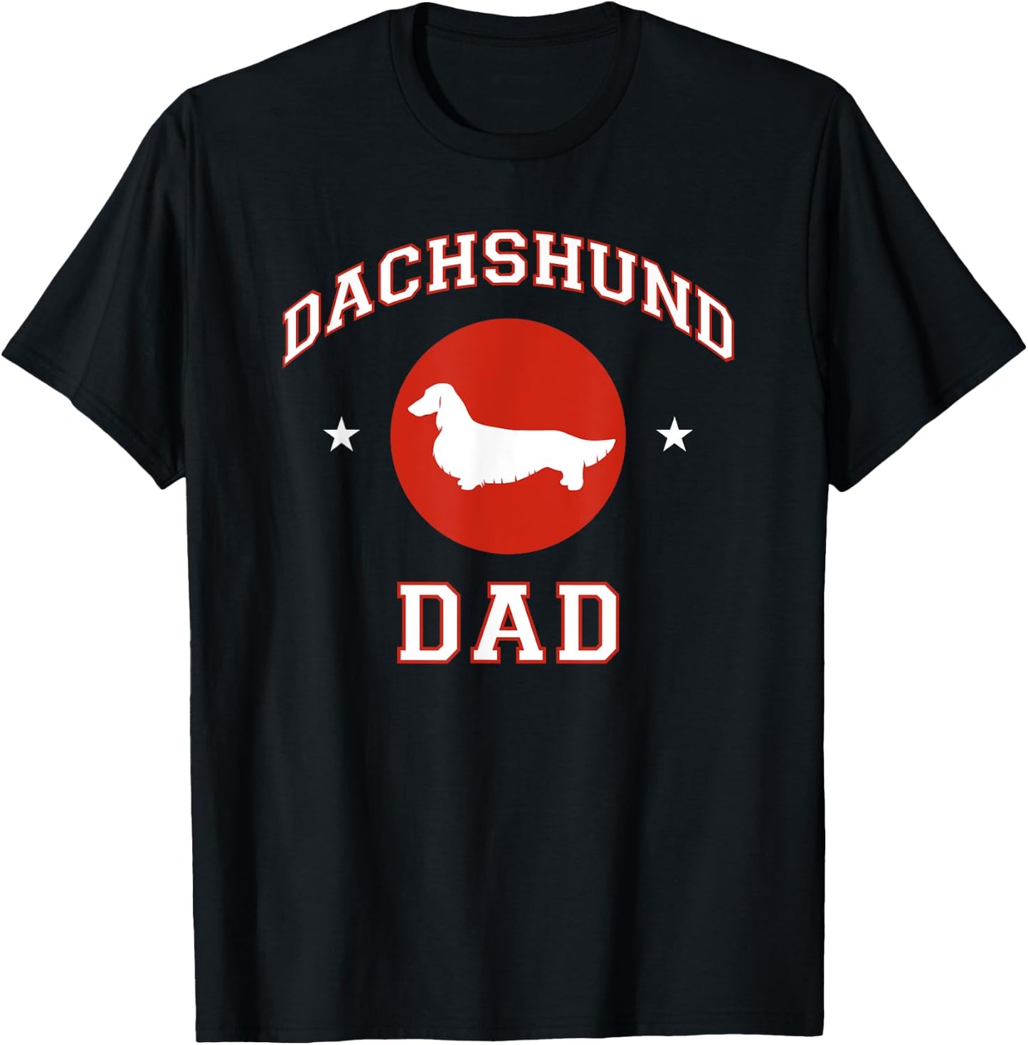 Longhaired Dachshund Dad T-Shirt - T-Shirt | Black