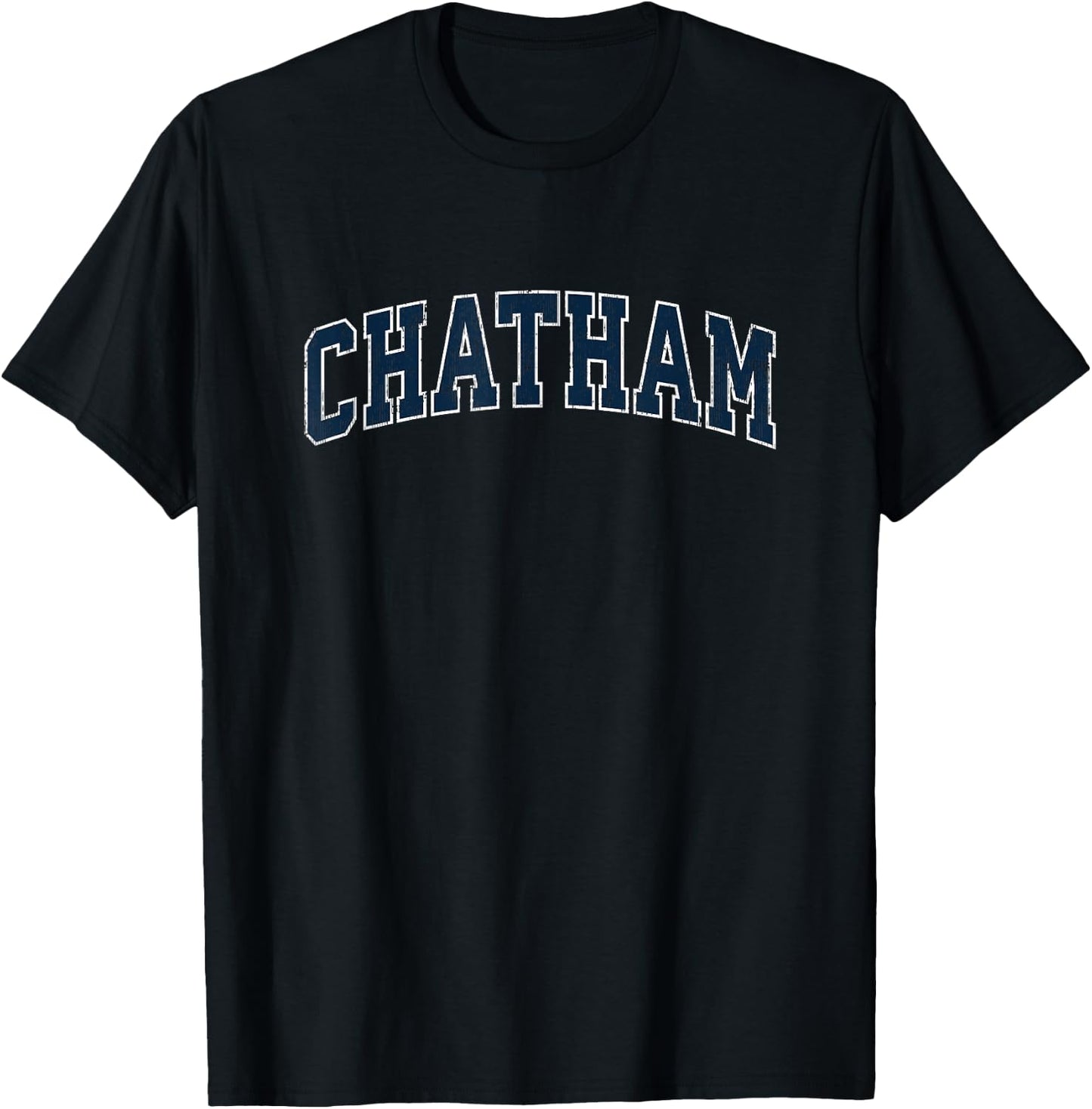 Chatham Massachusetts MA Vintage Sports Design Navy Design T-Shirt - T-Shirt | Black