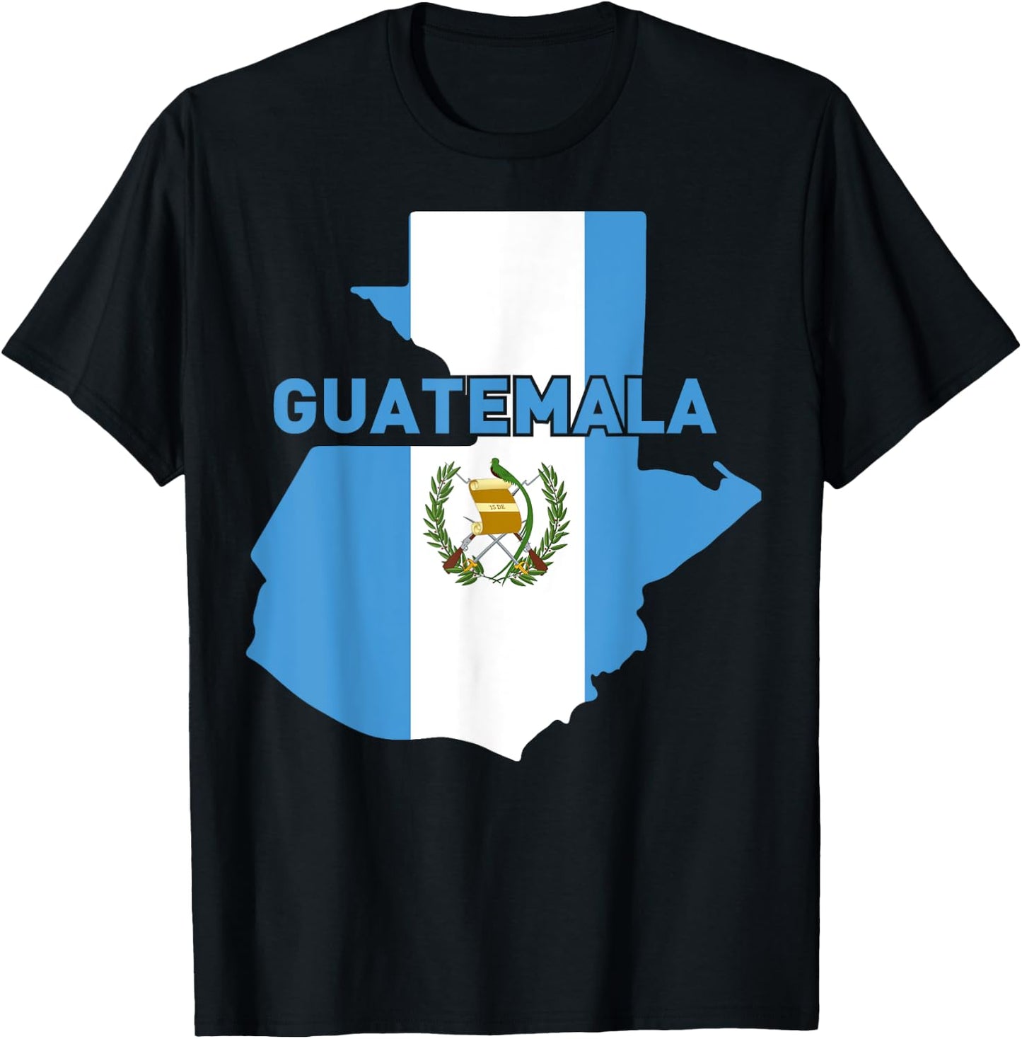 Proud Family and Patriotic Flag of Country Guatemala T-Shirt - T-Shirt | Black