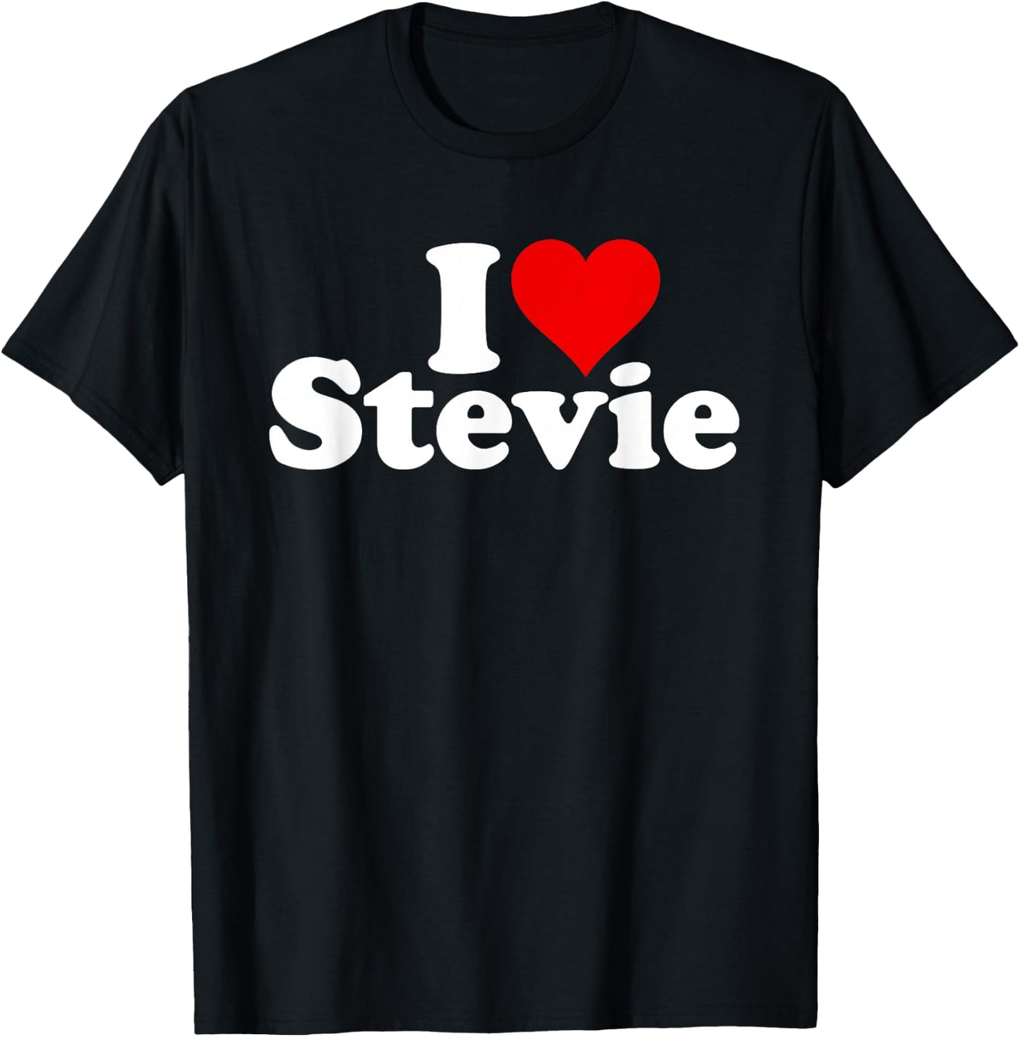 I Love Heart Stevie T-Shirt - T-Shirt | Black