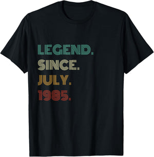 40 Years Old Legend Since July 1985 40th Birthday T-Shirt - T-Shirt | Black