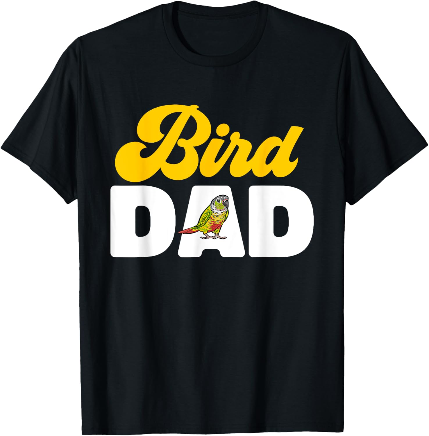 Green Cheek Conure Bird Dad Parrot Bird Conure T-Shirt - T-Shirt | Black