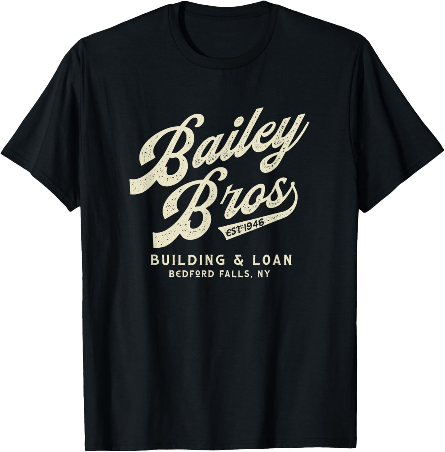 Christmas, Bailey Brothers Building & Loan. Holiday movie T-Shirt - T-Shirt | Black