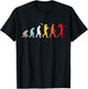 Retro Vintage Golfer Golf Player Lover Funny Golf Evolution T-Shirt - T-Shirt | Black