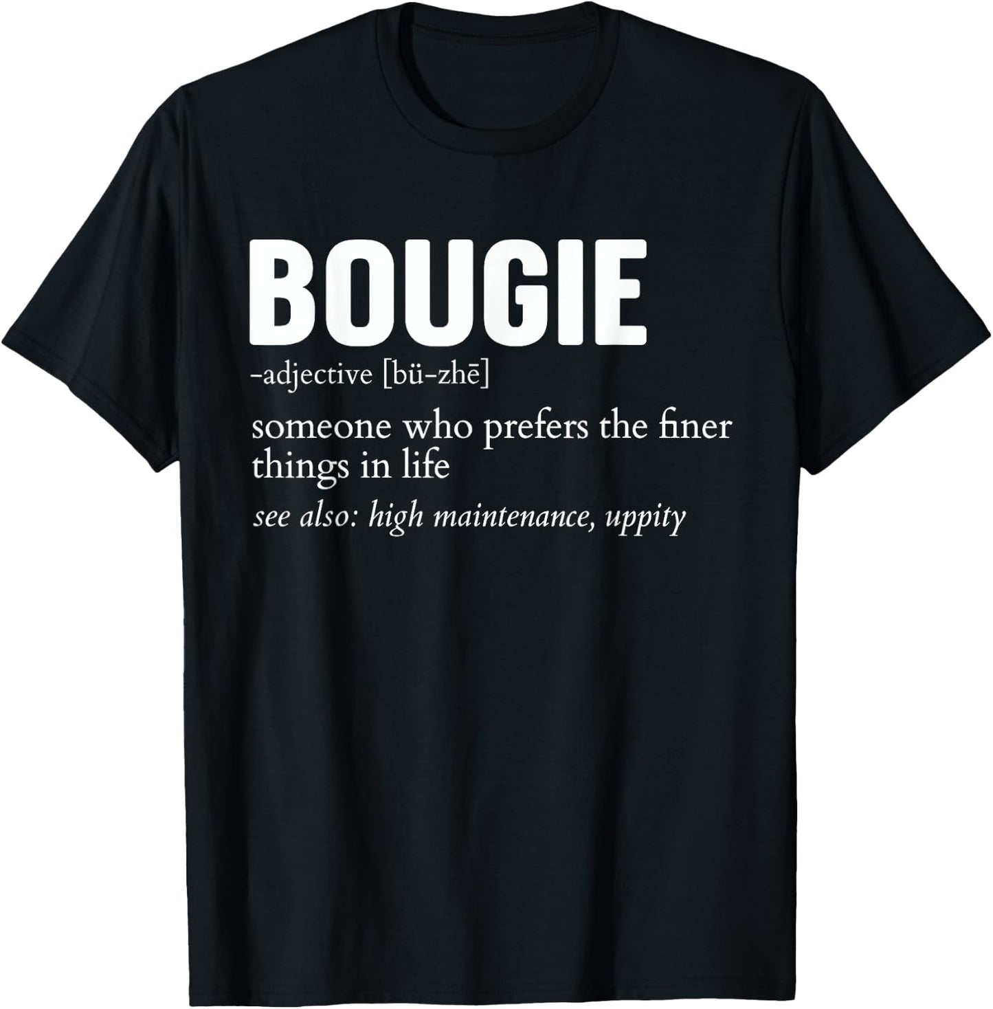 Bougie Definition Funny Apparel Men Women T-Shirt - T-Shirt | Black