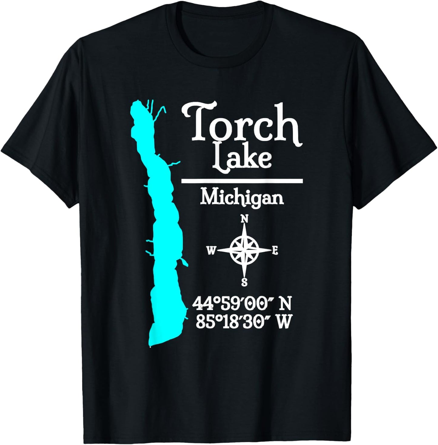Torch Lake, Michigan T-Shirt - T-Shirt | Black