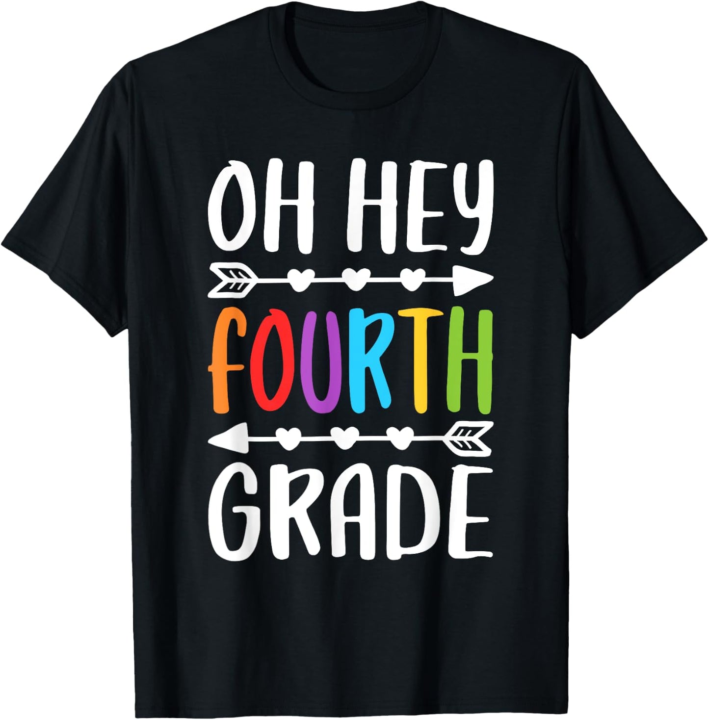 Oh Hey Fourth Grade Shirt 4th Grade Boy Girl Student Teacher T-Shirt - T-Shirt | Black