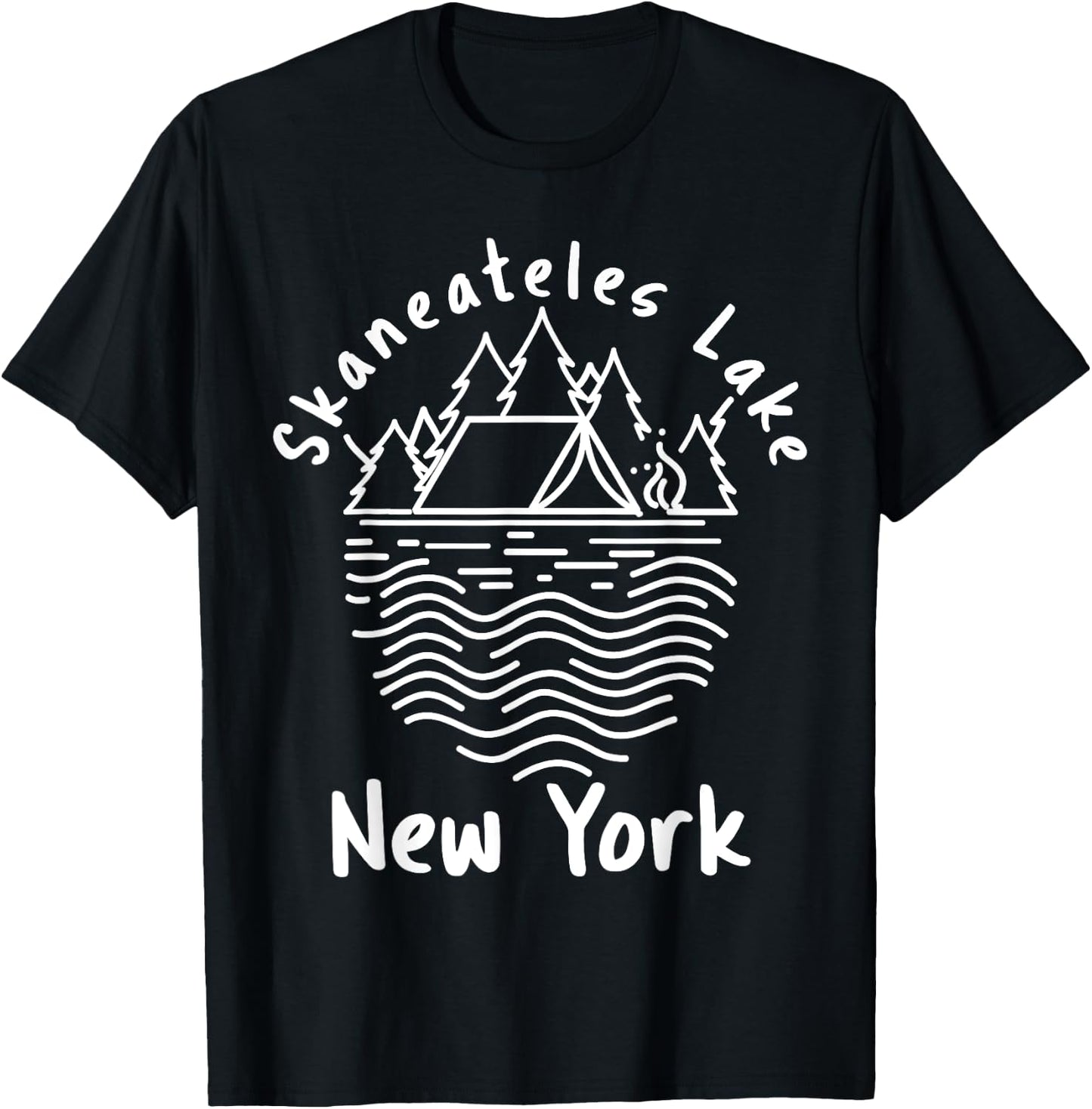Skaneateles Lake In New York State T-Shirt - T-Shirt | Black