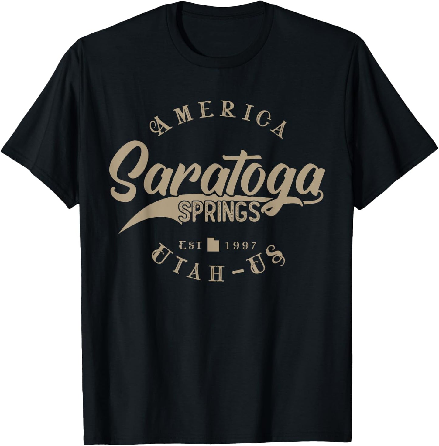 Saratoga Springs UT | Utah T-Shirt - T-Shirt | Black