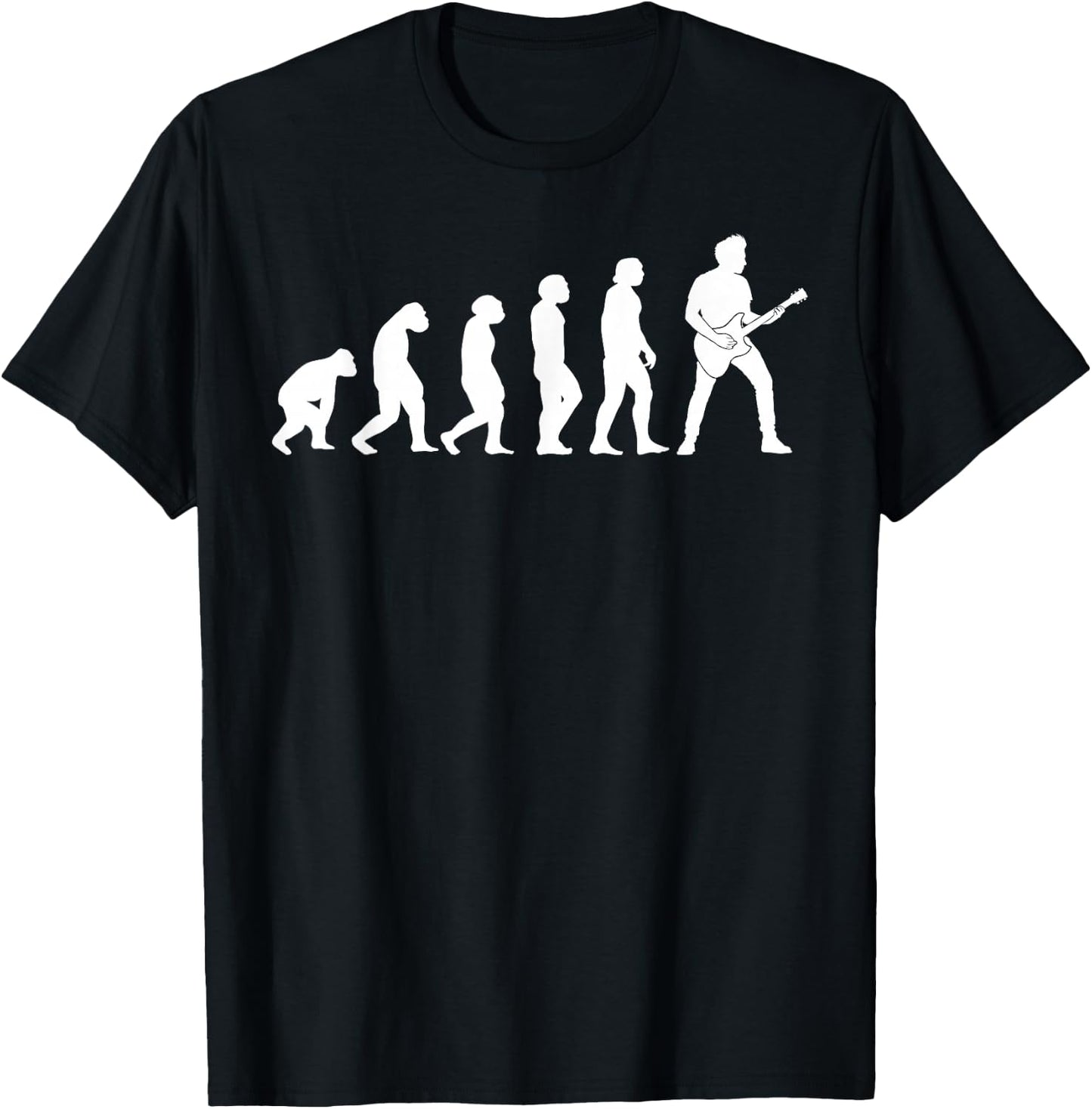 Guitar Player Evolution - Guitarist Player Guitar T-Shirt - T-Shirt | Black