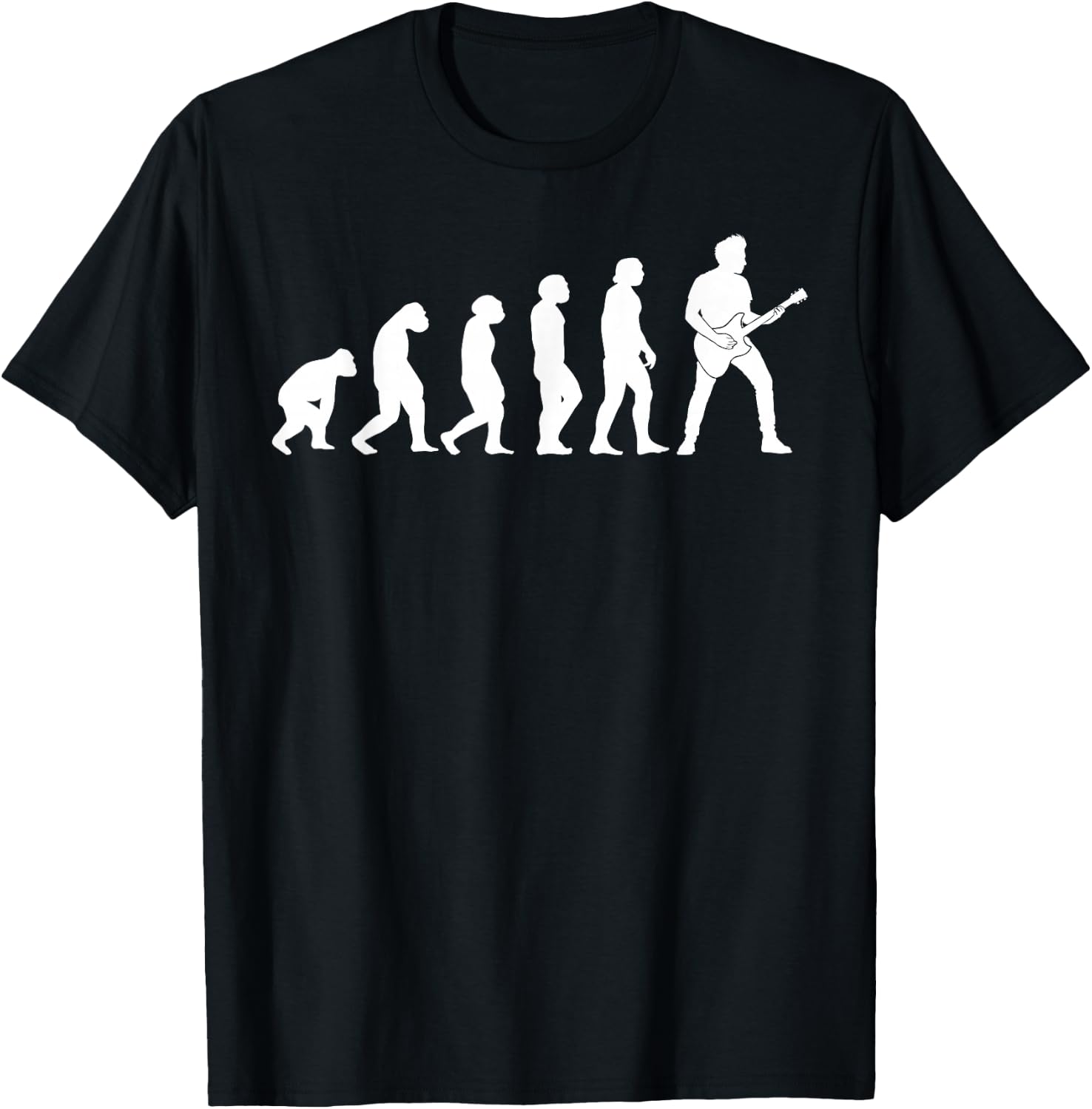 Guitar Player Evolution - Guitarist Player Guitar T-Shirt - T-Shirt | Black