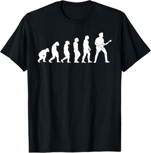 Guitar Player Evolution - Guitarist Player Guitar T-Shirt - T-Shirt | Black