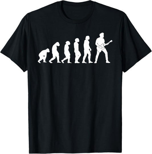 Guitar Player Evolution - Guitarist Player Guitar T-Shirt - T-Shirt | Black