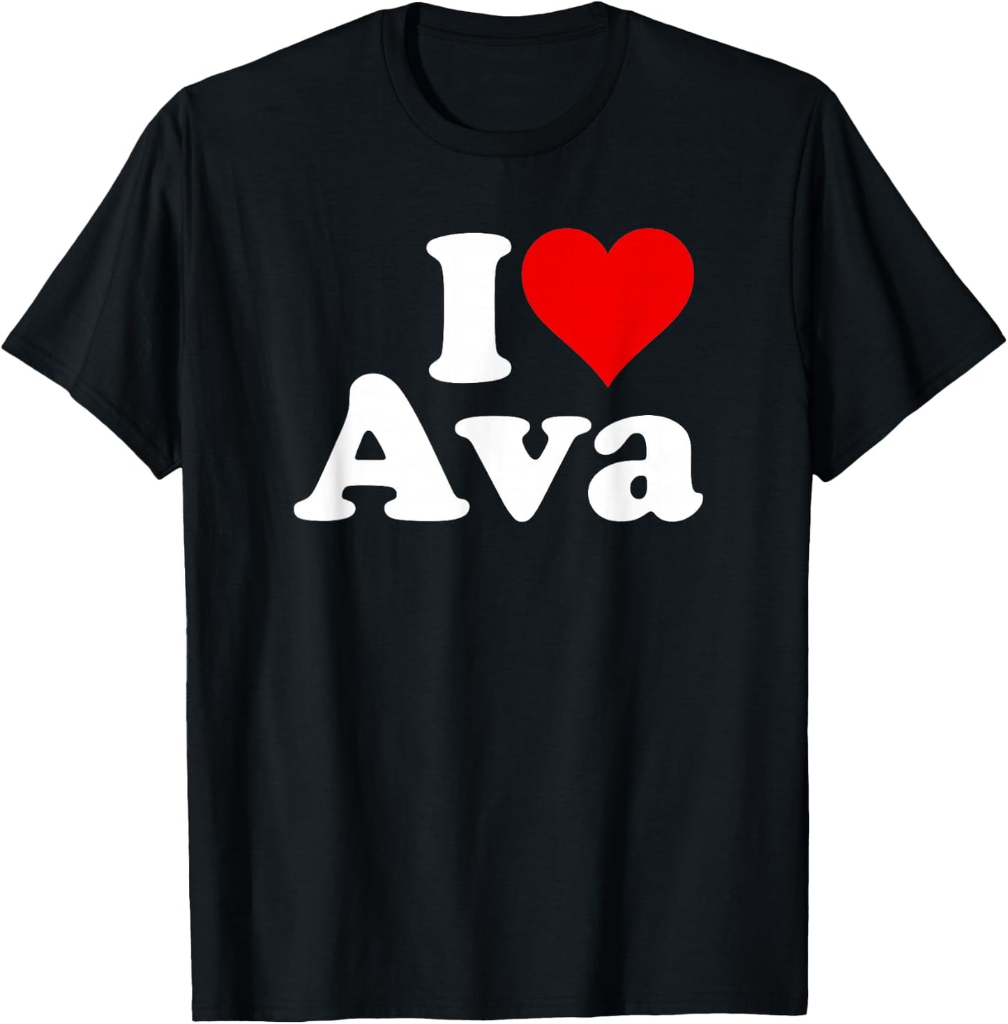 I Love Heart AVA T-Shirt - T-Shirt | Black