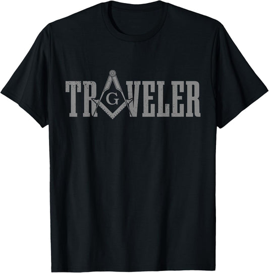 Mason Traveler Freemason T-Shirt - T-Shirt | Black