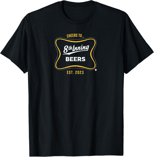 Cheers to 8th Inning Beers - Milwaukee Baseball T-Shirt - T-Shirt | Black