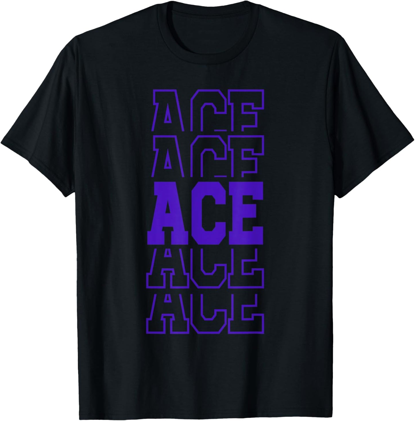 Cute Personalized Ace Birthday Matching Family T-Shirt - T-Shirt | Black