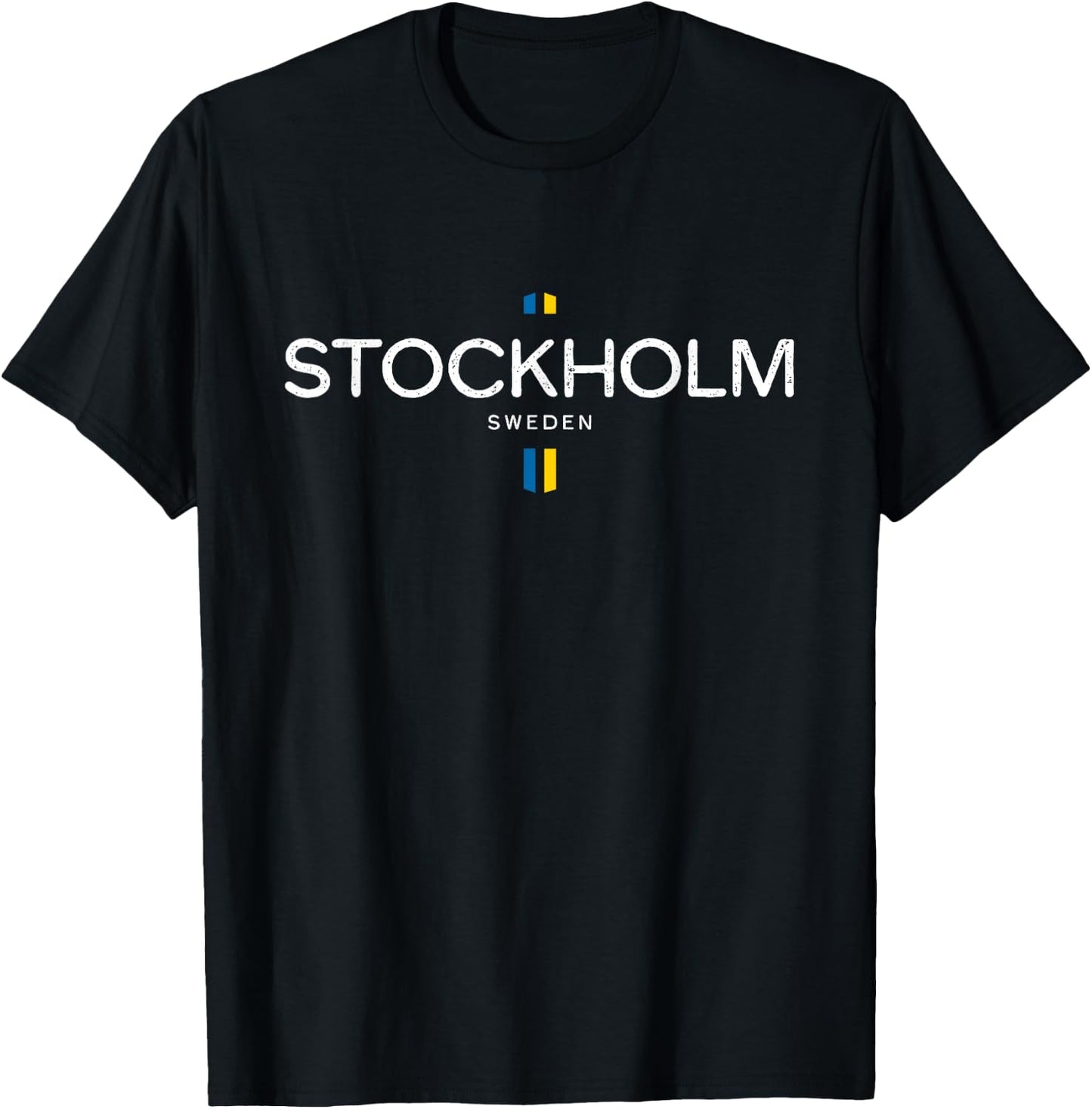 Stockholm Sweden Retro Vintage T-Shirt - T-Shirt | Black